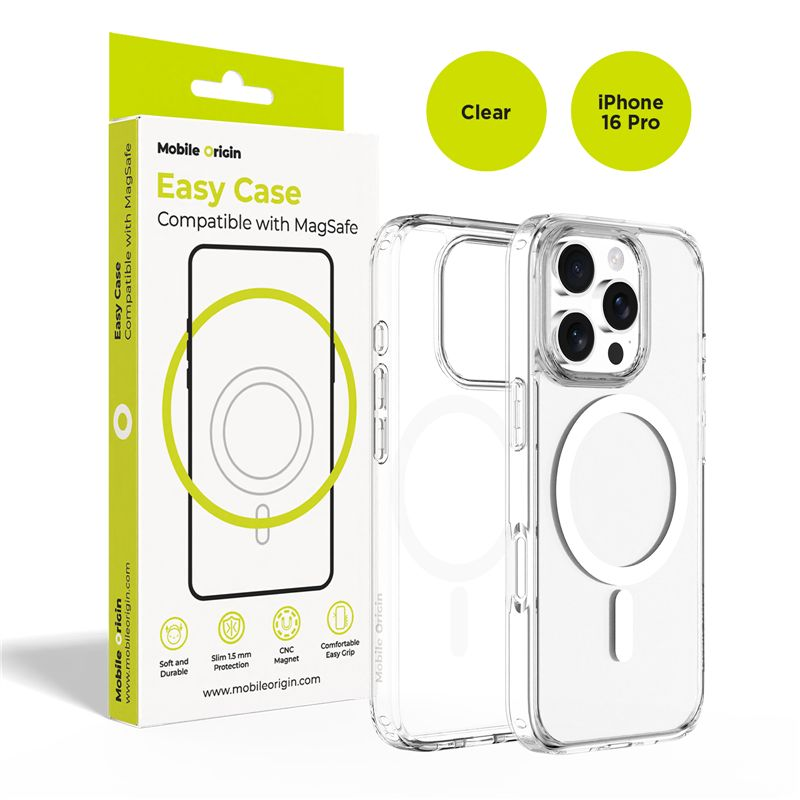 MagSafe Clear Case for iPhone 16 Pro — Drop Protection, Slim Fit