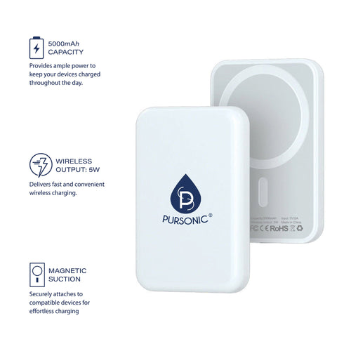 Wireless Magnetic Power Bank 5000mAh — Slim, Pocket-Size, Cable-Free