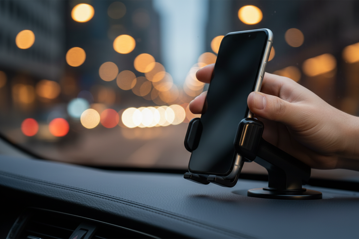 10W Wireless Car Charger Mount — Auto-Clamping, Works with iPhone & Android